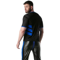 LEADER T-shirt en mesh LOADED Noir-Bleu